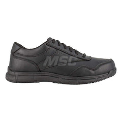 Work Boot: Size 11, Polyurethane, Plain Toe Black, Medium Width, Non-Slip Sole
