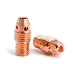 TIG Torch Collets & Collet Bodies; Product Type: Collet Body; Hole Diameter: 0.1250; Material: Copper Alloy; For Use With: 9/20 TIG Torches using 1/8″ Tungsten Electrodes