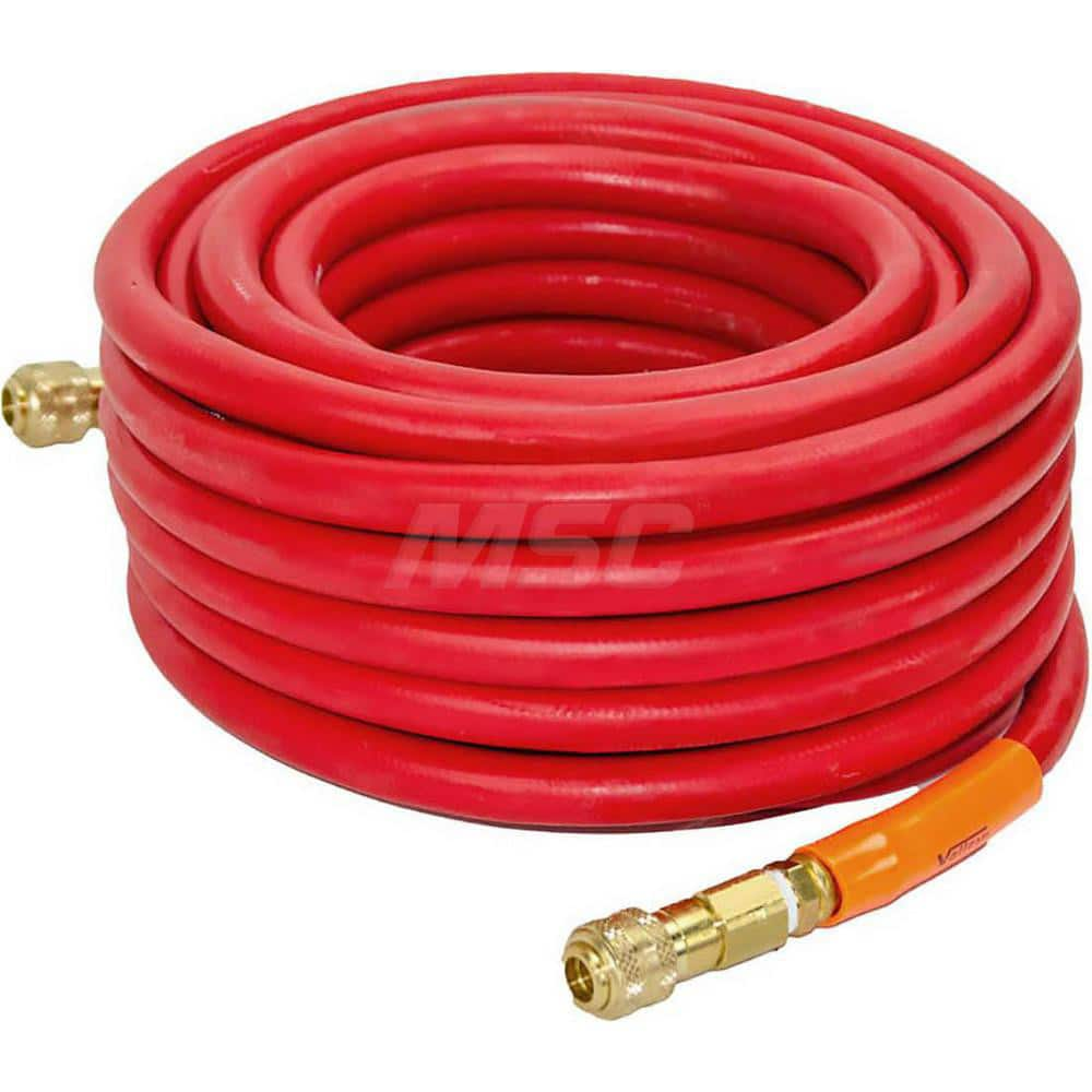 Multi-Purpose Hose: 3/4″ ID, 1″ OD, 50 ™ Long - Quick Disconnect Ends, 32 to 200 &deg F;, Red