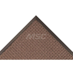 Carpeted Entrance Mat: 48' Long, 36' Wide, Blended Yarn Surface Standard-Duty Traffic, Rubber Base, Brown