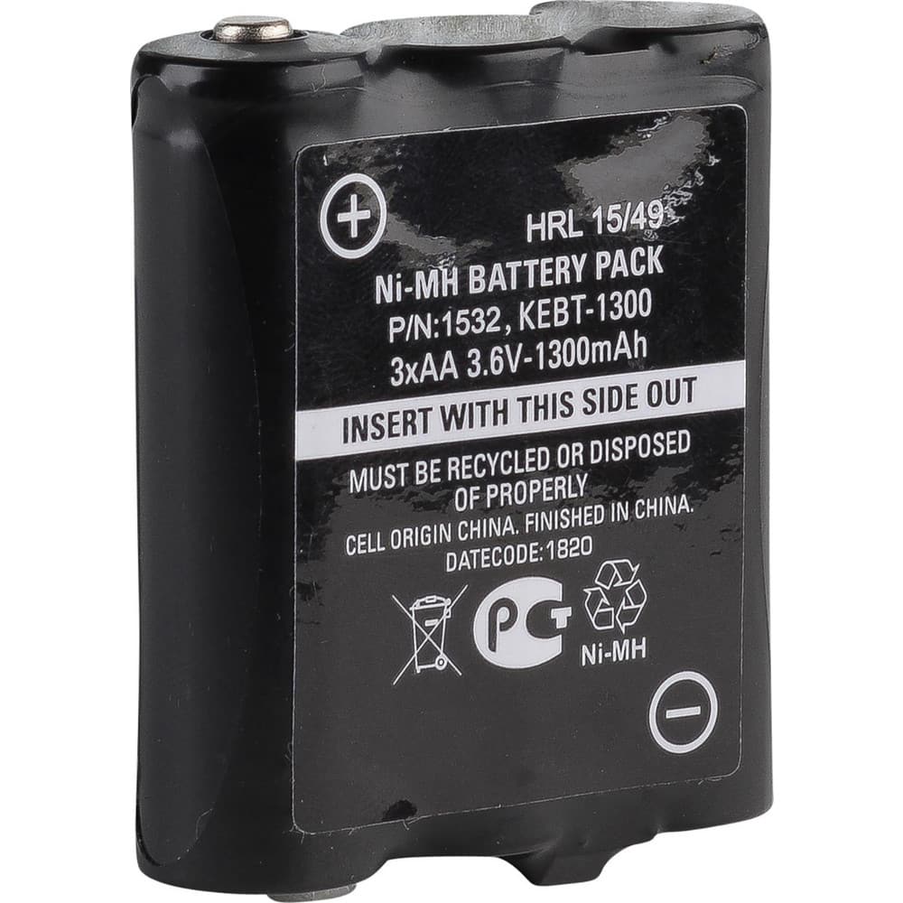 Two-Way Radio Batteries & Chargers; Series: FRS; Battery Size: 10.51''x 4.17''x 0.87''; Number Of Batteries: 1; Batteries Included: Yes; Overall Height: 10.51; Overall Length: 0.87; Charging Time (Hours): 2 h; Battery Chemistry: NiMH; Capacity (mAh): 1300