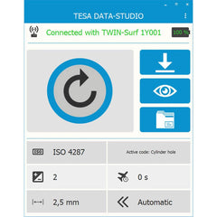 DATA-STUDIO software for use with TESA TWIN-SURF
