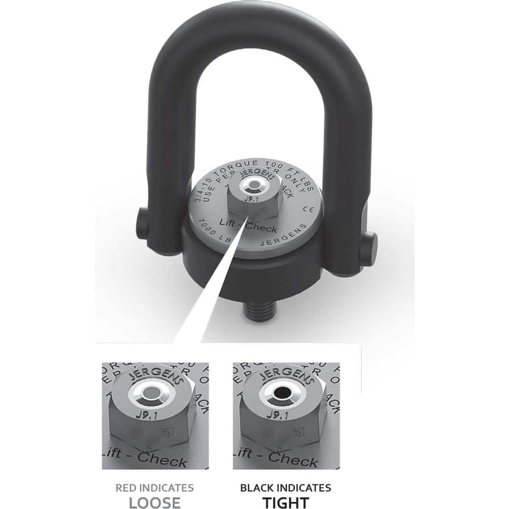 Center Pull; Hoist Ring Type: Center Pull Hoist Ring; Thread Size: M30 x 3.5; Material: Alloy Steel; Torque: 590.000; Finish: Black Oxide; Standards: Mil-STD-209K; ASME B30.26