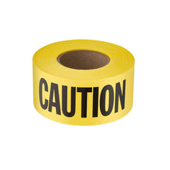 Barricade & Flagging Tape; Tape Type: Tape; ANSI Warning Tape; Marked; Legend: Caution Cuidado; Material: Plastic; Overall Length: 1000.00; Overall Width: 3; Color: Yellow; Language: English; Spanish; Applications: PPE; Roll Width (Inch): 3