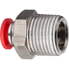 USA Sealing - Plastic Push-To-Connect Tube Fittings Type: Male Straight Tube Outside Diameter (Inch): 1/2 - Americas Industrial Supply