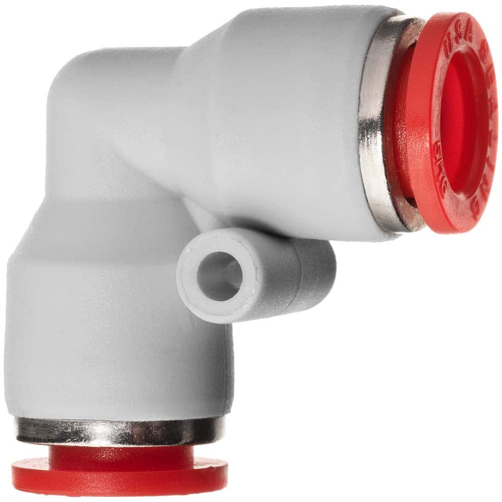 USA Sealing - Plastic Push-To-Connect Tube Fittings Type: Reducing Union Elbow Tube Outside Diameter (Inch): 3/8 x 1/4 - Americas Industrial Supply