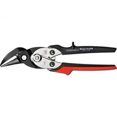 Bessey - Snips; Snip Type: Offset Journeyman Snip ; Cut Direction: Right; Straight ; Overall Length Range: 10" and Longer ; Length of Cut (Inch): 1-7/8 ; Steel Capacity (AWG): 18 ; Stainless Steel Capacity (AWG): 22 - Exact Industrial Supply