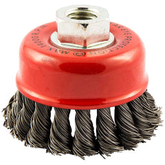 Norton - 2-3/4" Diam 5/8-11 Threaded Arbor Carbon Steel Fill Cup Brush - Americas Industrial Supply