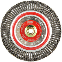 Norton - 6-7/8" OD, 5/8-11 Arbor Hole, Stringer Bead Carbon Wheel Brush - Americas Industrial Supply