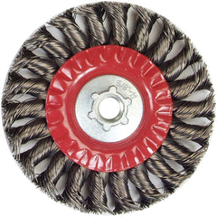 Norton - 5" OD, 5/8-11 Arbor Hole, Knotted Carbon Wheel Brush - Americas Industrial Supply