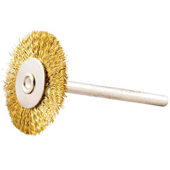 Norton - 1" OD, Crimped Brass Wheel Brush - Americas Industrial Supply