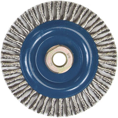 Norton - 5" OD, 5/8-11 Arbor Hole, Stringer Bead Stainless Steel Wheel Brush - Americas Industrial Supply