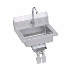 ELKAY - Stainless Steel Sinks Type: Hand Sink Wall Mount w/Knee Valve Outside Length: 18 (Inch) - Americas Industrial Supply