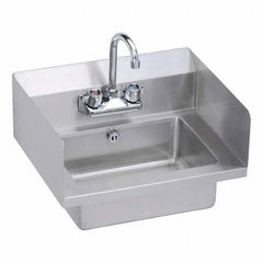 ELKAY - Stainless Steel Sinks Type: Hand Sink Wall Mount w/Manual Faucet Outside Length: 18 (Inch) - Americas Industrial Supply