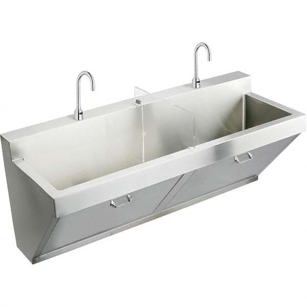 ELKAY - Stainless Steel Sinks Type: Surgeon's Scrub Sink Outside Length: 60 (Inch) - Americas Industrial Supply