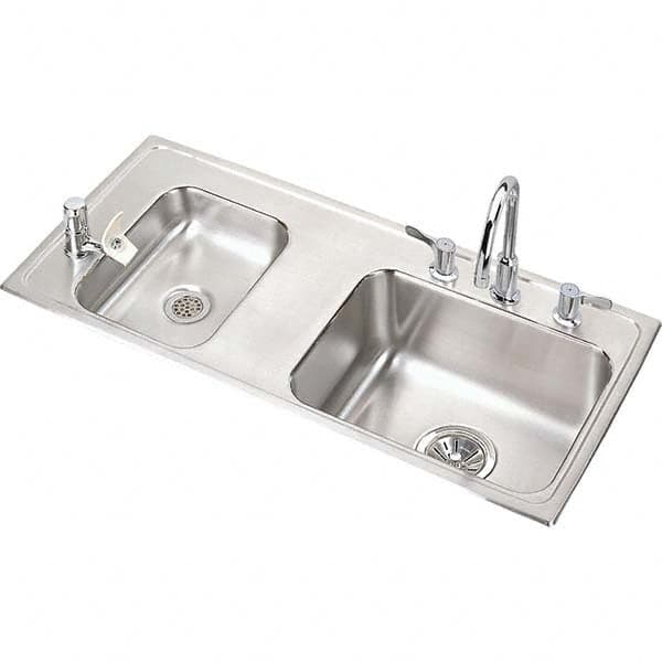 ELKAY - Stainless Steel Sinks Type: Drop In Sink Outside Length: 37-1/4 (Inch) - Americas Industrial Supply