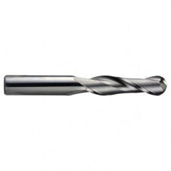 1.4mm Dia. x 60mm Overall Length 2-Flute Square End Solid Carbide SE End Mill-Round Shank-Center Cut-WXL - Americas Industrial Supply