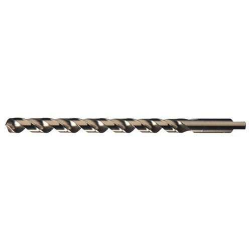 31/64 RHS / RHC HSS-CO 8% (M42) 118 Degree Notched Point Cobalt Heavy Duty Taper Length Drill - Straw / Gold Oxide