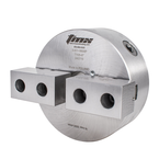 2-Jaw Precision Forged Steel Body Scroll Chuck with Two-Piece Hard Reversible Jaws, 10" - Americas Industrial Supply