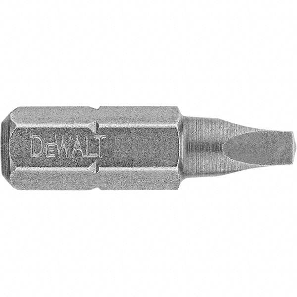 DeWALT - #2" Square Size Square Recess Bit - 1/4" Drive, 1" OAL - Americas Industrial Supply