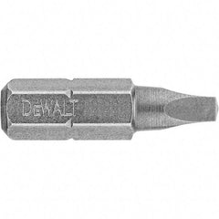 DeWALT - #2" Square Size Square Recess Bit - 1/4" Drive, 1" OAL - Americas Industrial Supply