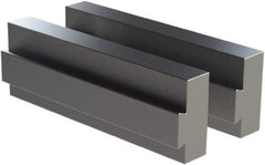 CarveSmart - 3/4" Wide x 2" High x 3/4" Thick, Flat/No Step Vise Jaw - Soft, Aluminum, Fixed Jaw, Compatible with 6" Vises - Americas Industrial Supply