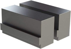 CarveSmart - 2" Wide x 3" High x 2" Thick, Flat/No Step Vise Jaw - Soft, Aluminum, Fixed Jaw, Compatible with 6" Vises - Americas Industrial Supply