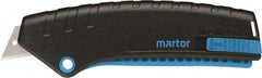 Martor USA - Retractable Utility Knife - Black & Blue Handle - Americas Industrial Supply