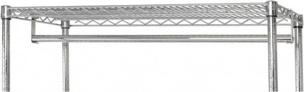 Quantum Storage - Open Shelving Accessory/Component - Chrome, Chrome Finish, 36" Long, Use with Wire Shelving Units - Americas Industrial Supply