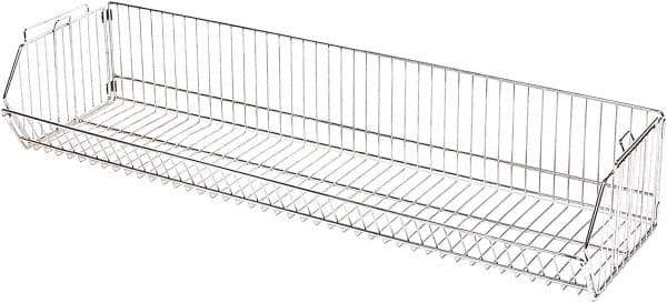 Quantum Storage - 20" Wide, Open Shelving Accessory/Component - Chrome, Chrome Finish, 48" Long, Use with Wire Shelving Units - Americas Industrial Supply