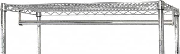 Quantum Storage - Open Shelving Accessory/Component - Chrome, Chrome Finish, 48" Long, Use with Wire Shelving Units - Americas Industrial Supply