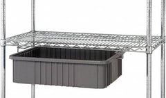 Quantum Storage - 2" Wide, Open Shelving Accessory/Component - Chrome, Chrome Finish, 24" Long, Use with Wire Shelving Units - Americas Industrial Supply