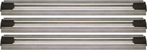 Quantum Storage - 2-1/2" Wide, Open Shelving Accessory/Component - Aluminum, Anodized Aluminum Finish, 72" Long, Use with Wire Shelving Units - Americas Industrial Supply