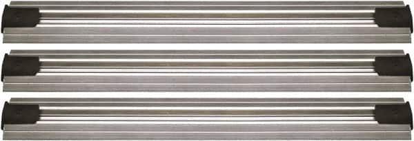 Quantum Storage - 2-1/2" Wide, Open Shelving Accessory/Component - Aluminum, Anodized Aluminum Finish, 96" Long, Use with Wire Shelving Units - Americas Industrial Supply