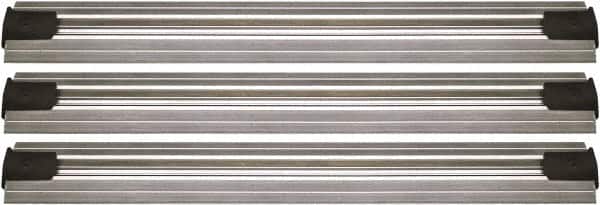 Quantum Storage - 2-1/2" Wide, Open Shelving Accessory/Component - Aluminum, Anodized Aluminum Finish, 120" Long, Use with Wire Shelving Units - Americas Industrial Supply