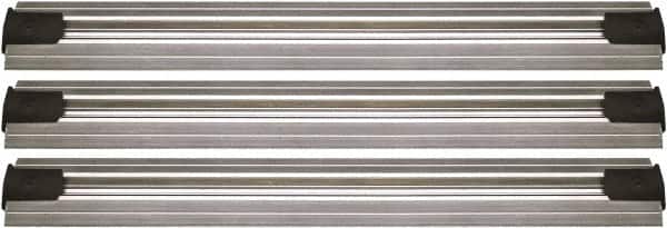 Quantum Storage - 2-1/2" Wide, Open Shelving Accessory/Component - Aluminum, Anodized Aluminum Finish, 132" Long, Use with Wire Shelving Units - Americas Industrial Supply
