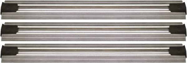 Quantum Storage - 2-1/2" Wide, Open Shelving Accessory/Component - Aluminum, Anodized Aluminum Finish, 204" Long, Use with Wire Shelving Units - Americas Industrial Supply