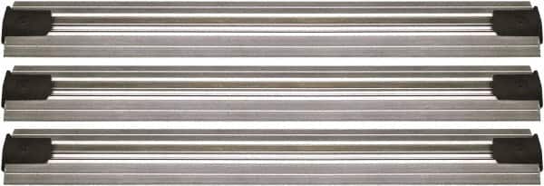 Quantum Storage - 2-1/2" Wide, Open Shelving Accessory/Component - Aluminum, Anodized Aluminum Finish, 216" Long, Use with Wire Shelving Units - Americas Industrial Supply