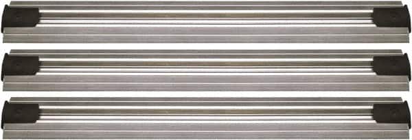 Quantum Storage - 2-1/2" Wide, Open Shelving Accessory/Component - Aluminum, Anodized Aluminum Finish, 228" Long, Use with Wire Shelving Units - Americas Industrial Supply
