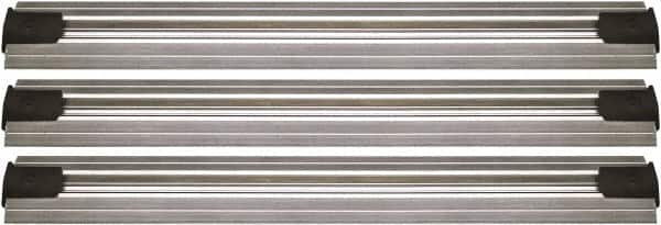 Quantum Storage - 2-1/2" Wide, Open Shelving Accessory/Component - Aluminum, Anodized Aluminum Finish, 240" Long, Use with Wire Shelving Units - Americas Industrial Supply