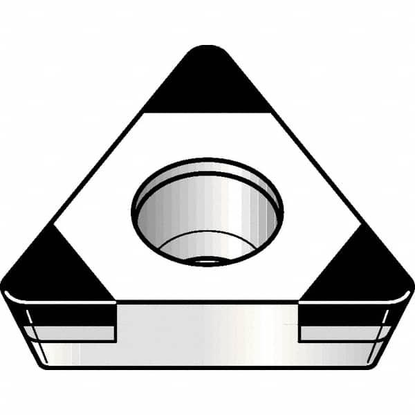 Kennametal - TPGW32.51 MT Grade KBH20 PCBN Turning Insert - Nano-Composite Finish, 60° Triangle, 3/8" Inscr Circle, 5/32" Thick, 1/64" Corner Radius - Americas Industrial Supply