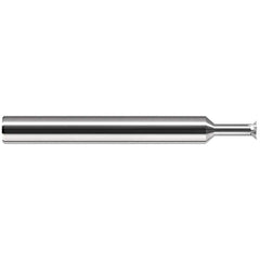 Back Chamfers; Cutter Head Diameter (Decimal Inch): 0.1150; Included Angle: 90; Number of Flutes: 4; Chamfer Width (Decimal Inch): 0.020; Back Chamfer Material: Solid Carbide; Overall Length (Inch): 1-1/2; Neck Diameter (Decimal Inch): 0.0680; Shank Diame