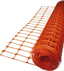 Tenax - 50' Long x 4' High, Orange Temporary Warning Barrier Fence - 3-1/2" x 1-1/2" Mesh - Americas Industrial Supply