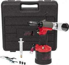 PRO-SOURCE - 3/32, 1/8, 5/32 & 3/16" Capacity, Air Riveter - 4 CFM, 15mm Long Stroke, 1/4 NPT Inlet - Americas Industrial Supply