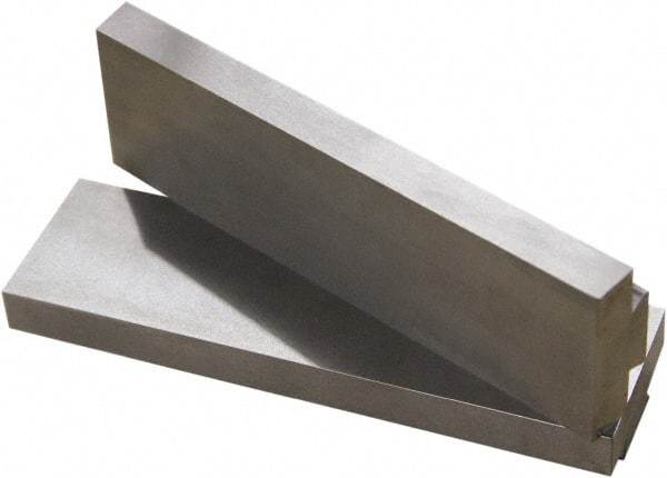 CarveSmart - 1/2" Wide x 1.74" High x 1/2" Thick, Flat/No Step Vise Jaw - Hard, Steel, Fixed Jaw, Compatible with 6" Vises - Americas Industrial Supply