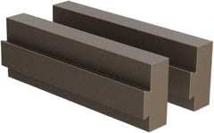 CarveSmart - 3/4" Wide x 2" High x 3/4" Thick, Flat/No Step Vise Jaw - Soft, Steel, Fixed Jaw, Compatible with 6" Vises - Americas Industrial Supply