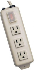 Tripp-Lite - 3 Outlets, 120 VAC15 Amps, 6' Cord, Power Outlet Strip - Keyhole, Tab Mount, 5-15 NEMA Configuration, 8.7" Strip - Americas Industrial Supply