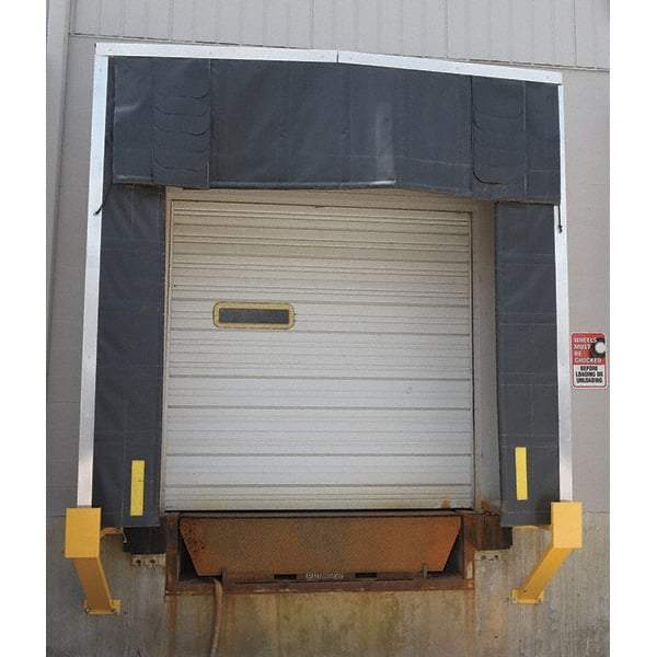 Vestil - 10' Door Width x 10' Door Height Nylon Dock Shelter - Black - Americas Industrial Supply