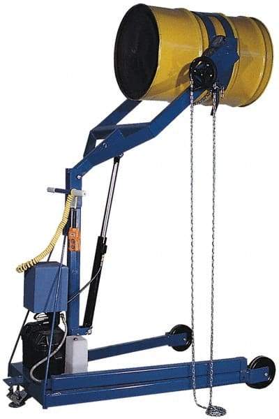 Vestil - 800 Lb Load Capacity, 55 Gal Drum Carrier/Rotator/Boom - For 55 Gal Drums - Americas Industrial Supply