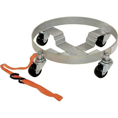 Vestil - 900 Lb Load Capacity, 30 Gal Drum Dolly - 2-1/4" High, 4 Wheels - Americas Industrial Supply